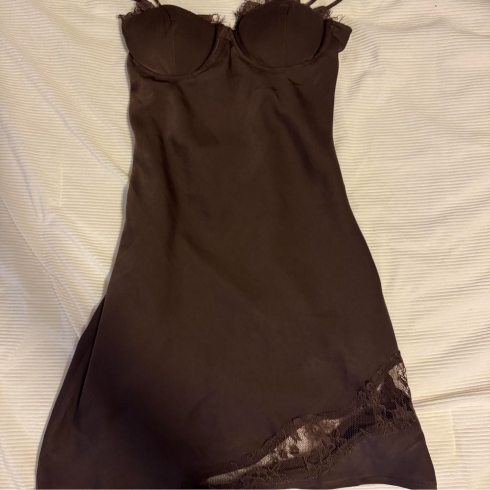 Selfie Leslie Chocolate Lace Chemise